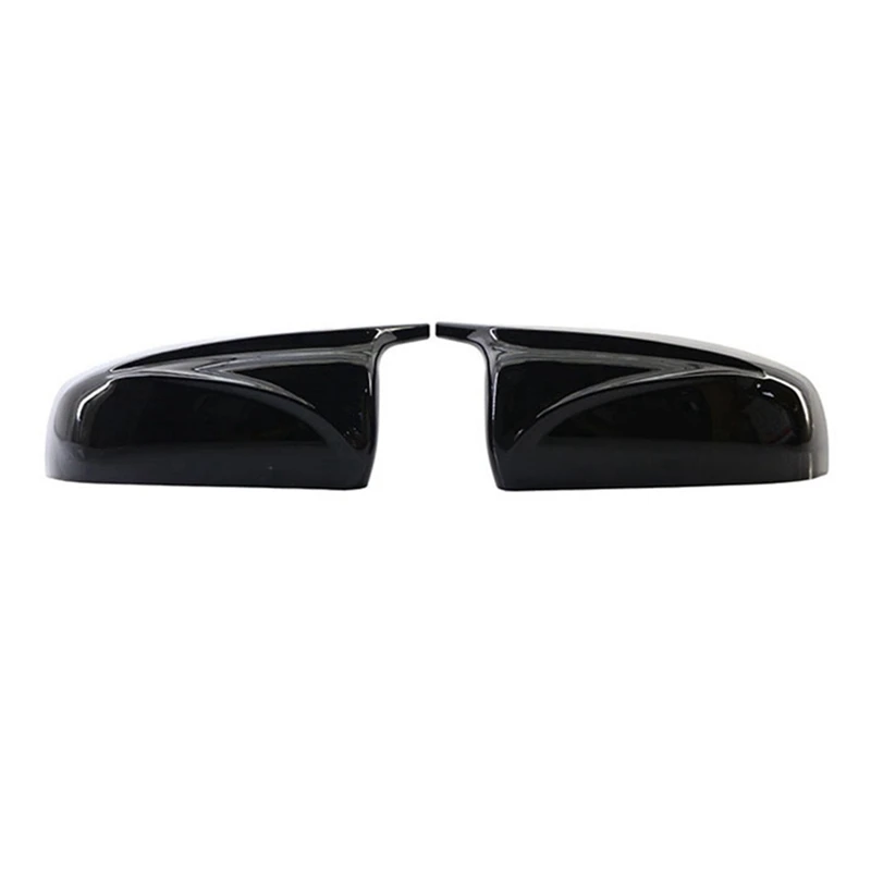 

Side Wing Modified Rear View Mirror Cover Caps Bright Black For BMW X5 E70 X6 E71 2008-2013