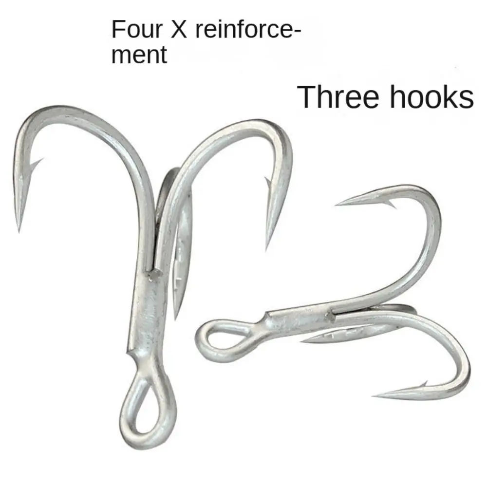 

10pcs Treble Jig Fishhooks Sharpened Lure fishing Triple anchor hook Fishing Tackle 4X intensify High Carbon Steel Hook Durable