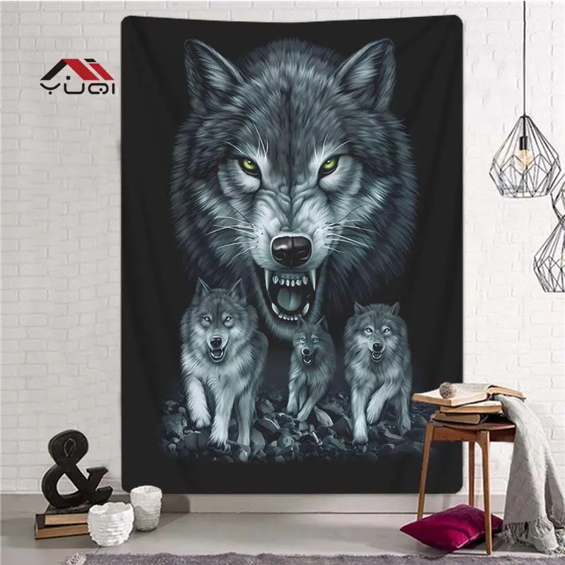 

Wolf Creative Design Wall Tapestry Animal Large Size Tapestry Tapestries Living Room Home Decor Tapestri 6 Sizes