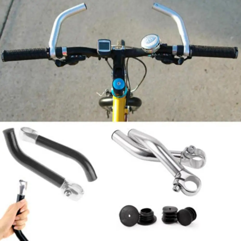 

1Pair Ultra Light Bicycle Rest Handle Aluminum Alloy Anti-slip Auxiliary Bike Deputy Parts Handlebar Handle Riding Durable K4Z8