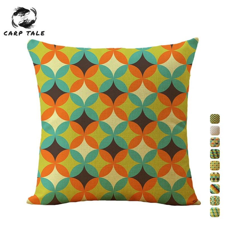 

Наволочка с геометрическим бриллиантом 44x44 см, наволочка из хлопка и льна, Декоративные диванные подушки, Наволочки для домашнего декора, ав...