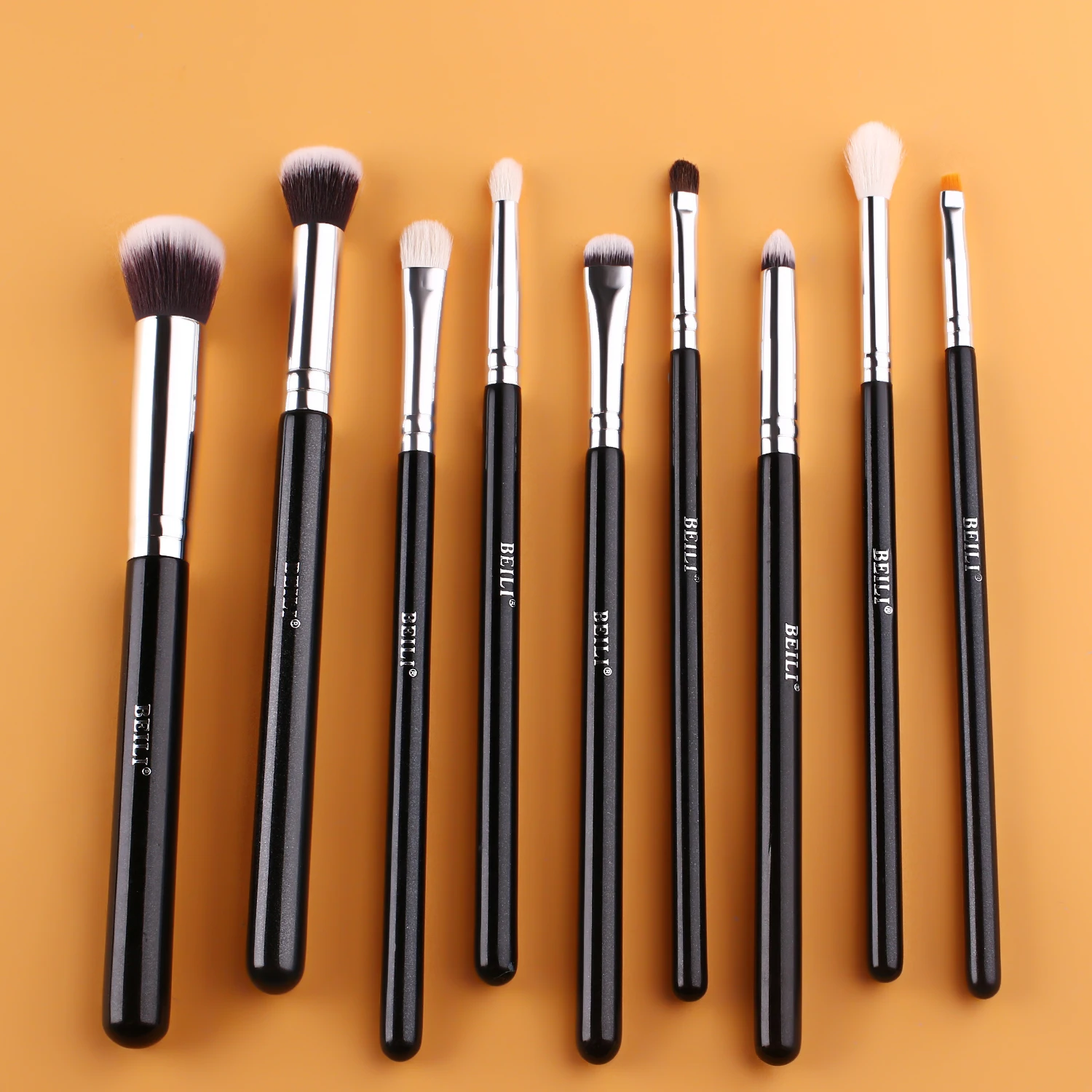 Кисти для макияжа BEILI 15 шт. козья шерсть с держателем пудра основа тени век
