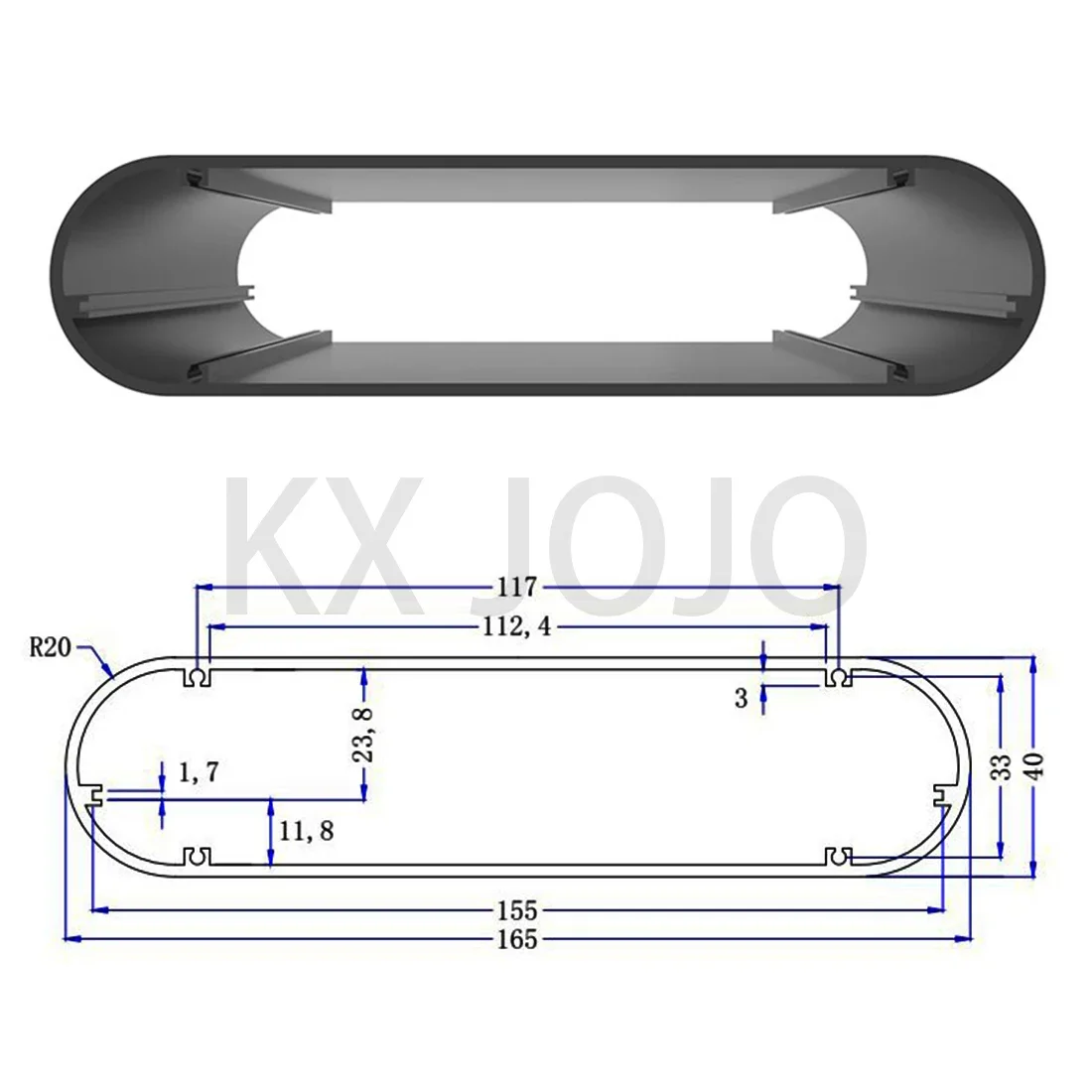 Алюминиевый корпус 165*40*160 мм водонепроницаемая коробка разделенный охлаждающий