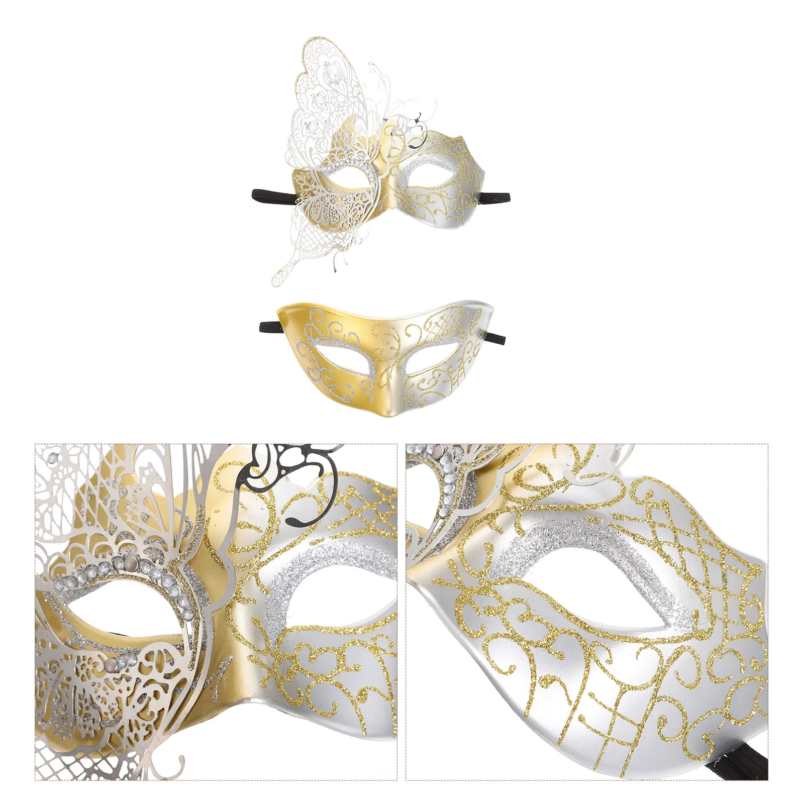 

Eye Coverparty Masquerade Costume Couple Venetian Accessories Supplies Mardi Gras Lace Adornmentsprops Cosplayprom Iron