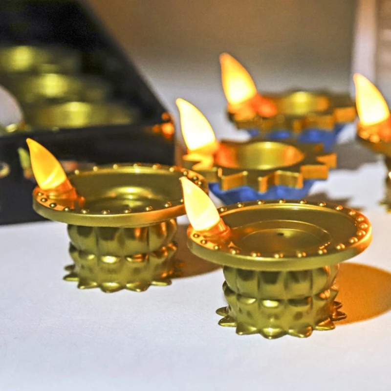 Фонарь-свеча имитация Diwali Deepavali декоративная свеча маленькая плавающая масляная