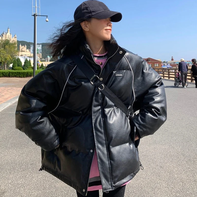 Warm Bread Clothing Long-sleeved Korean Fashion Loose Women's Autumn and Winter 2021 New Ins Thick Oversize Cotton Clothing