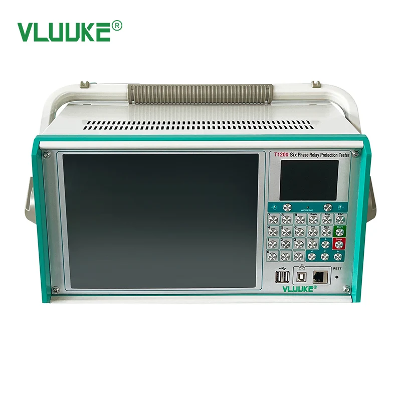 Фото VLUUKE T1200 Шестифазный тестер защиты реле DSP + FFPGA Высокоточный 6-фазный выход 180 А 125 В/30 А на фаза Самокалибрующийся №2