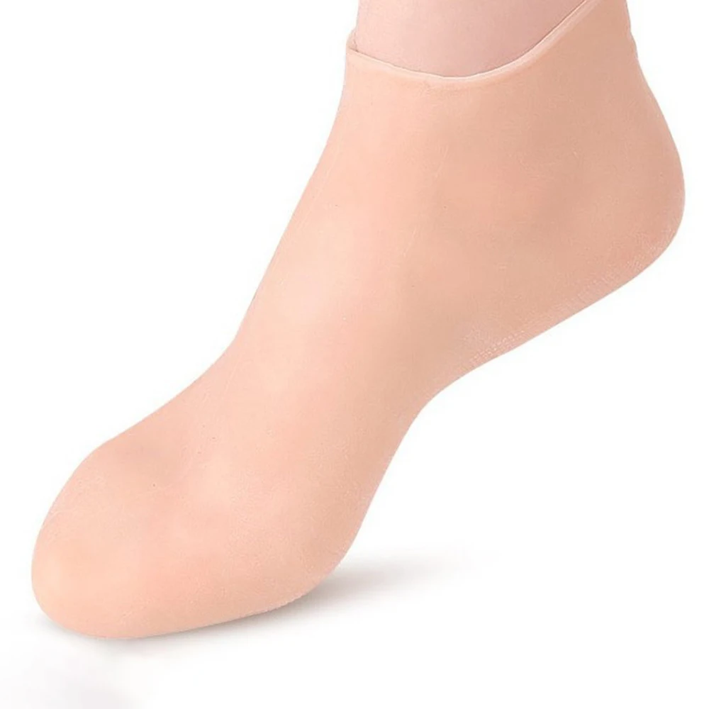 

1 пара Уход за ногами носки Spa дома Применение новые силиконовые Увлажняющие гелевые пяточные носки ног от трещин средство для защиты и уход...