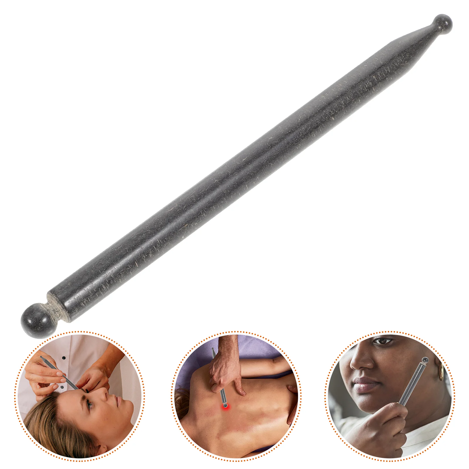 

1pc Massager Stick Roller Pen Stick Face Scraping Horn Oxbody Jade Sha Gua Stone Rolling Scraperfacial Neckplate
