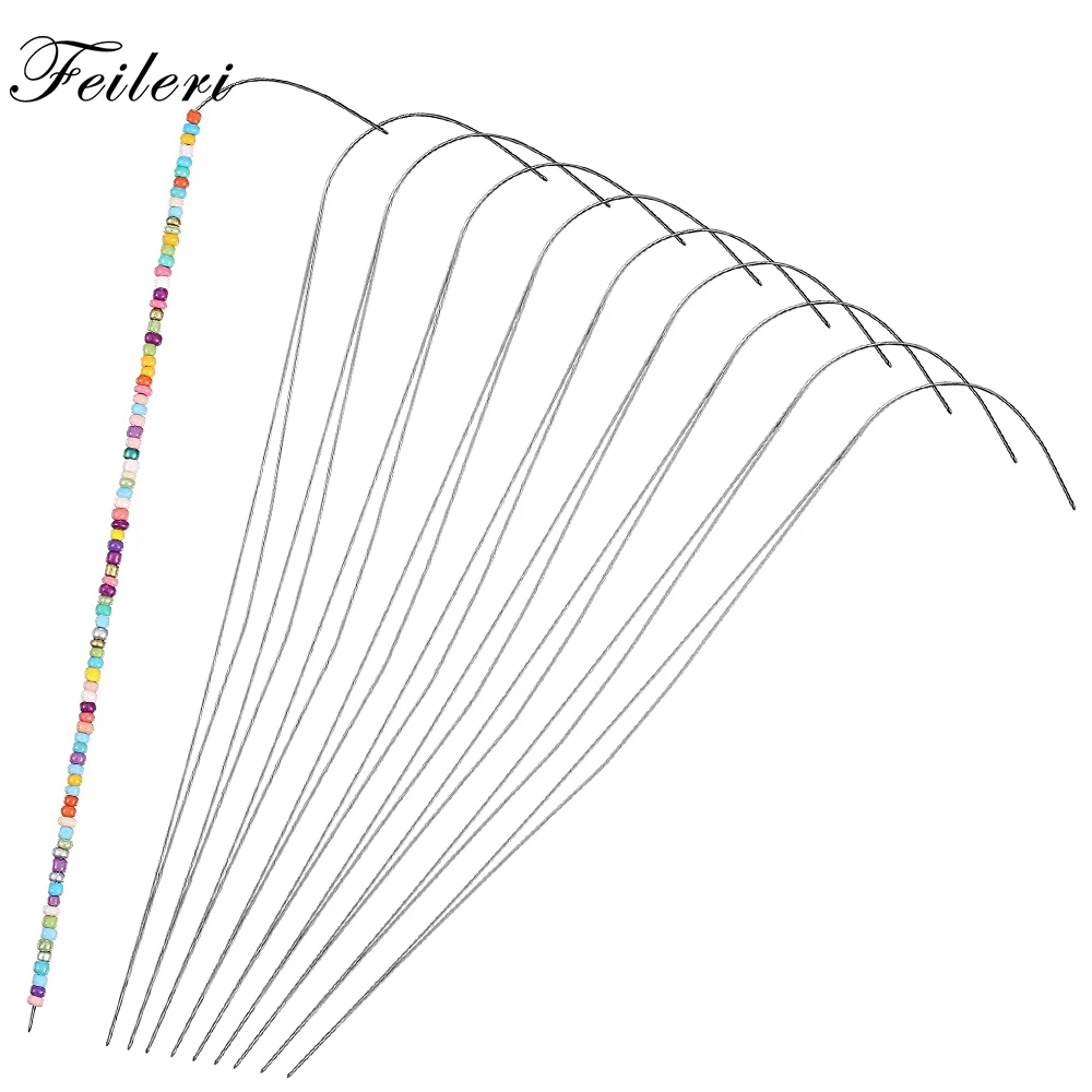 

5 шт., иглы из нержавеющей стали для бисероплетения, 4 дюйма