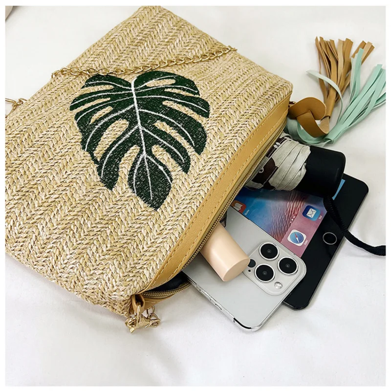 Fashion Luggage & Bags Women's Handbags Shoulder Simple Small Fresh Straw Summer Beach Travel Leisure Mini Bolsa Feminina