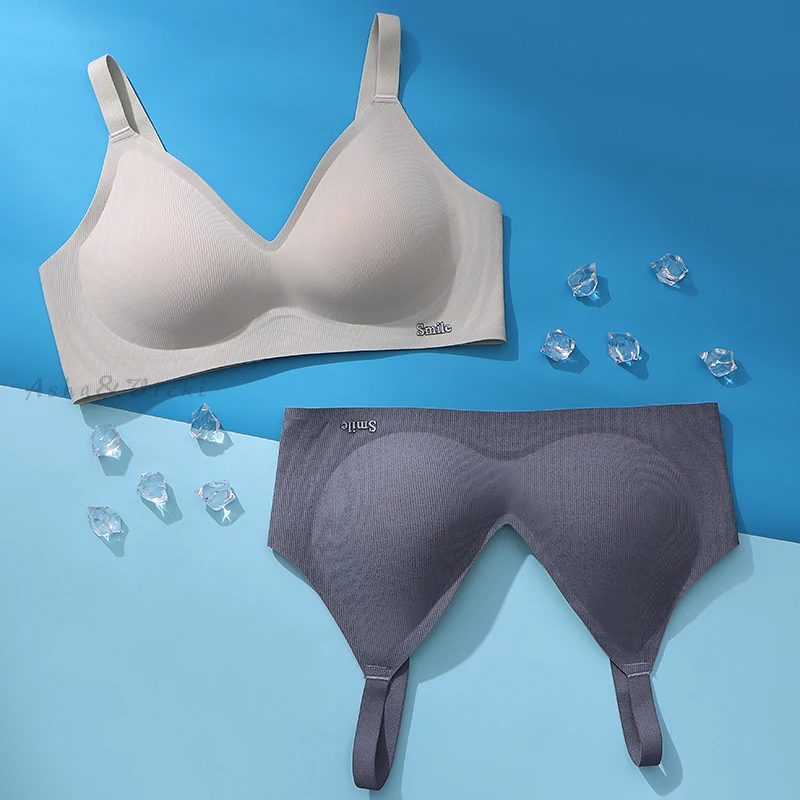 Soft Support Strips Skin-friendly Underwear Comfortable  Close-Fitting No Steel Ring Gathered Up Beautiful Back Latex Cup Bra