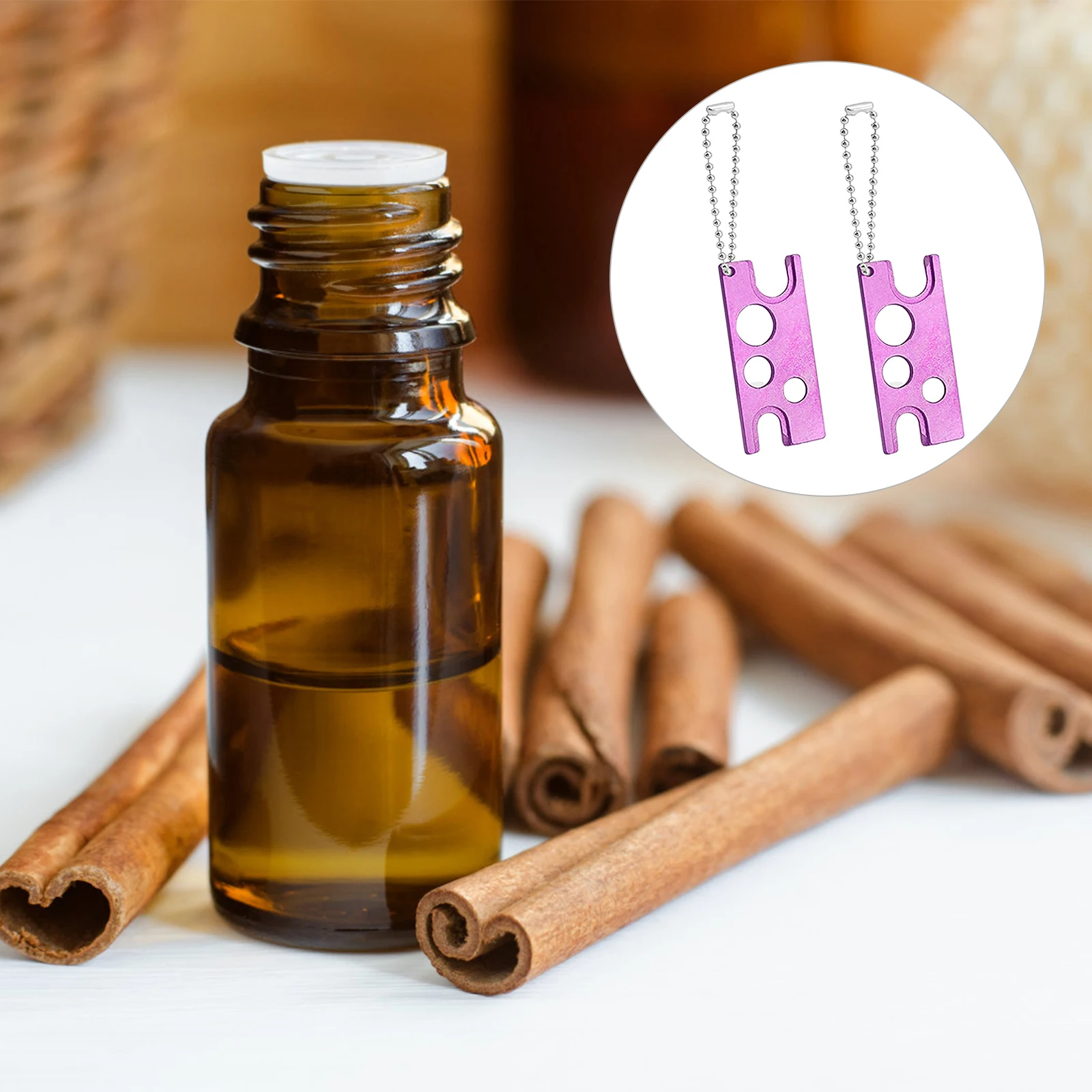 

2pcs Natural Essential Oil Opener Key Tool With Key Chain Removes Roller Balls Caps Rollers Fitments Euro Droppers Bottle Opener