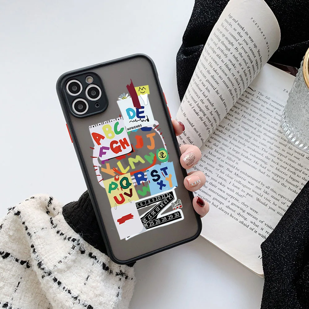 Новый тренд OK Fine Man Lucky Face Letters Чехол для телефона iPhone 16 15 14 11 12 13 Pro Max Mini X XR 7 8 Plus SE