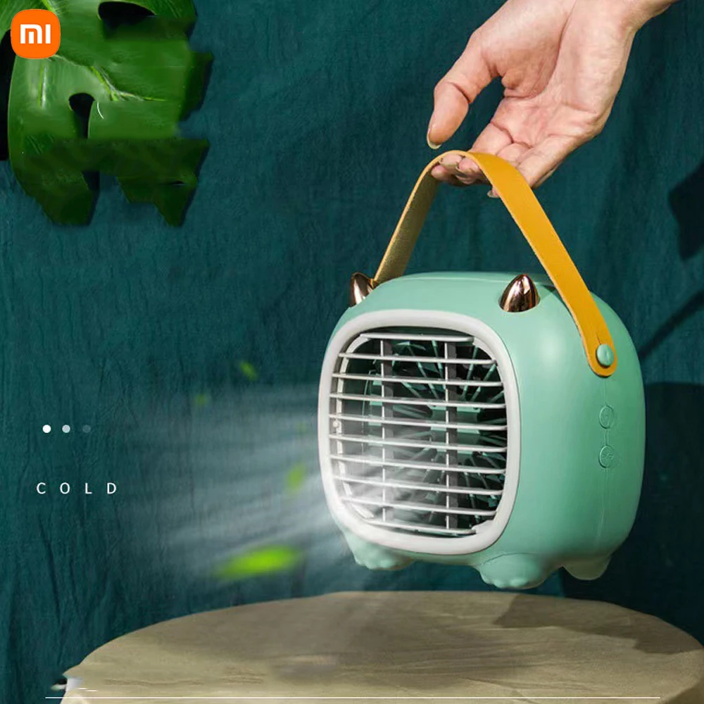 

Xiaomi Mini USB Portable Air Cooler Fan Tabletop Air Conditioner Desktop Air Cooling Fan Humidifier Purifier for Office ice