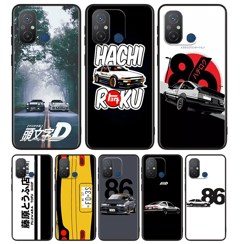

Initial D AE86 Phone Case For Xiaomi Redmi A1 12C 11A 11 10C 10 9T 9AT 9A 10A 9C 9 8A 8A 7A 7 Plus Black Cover