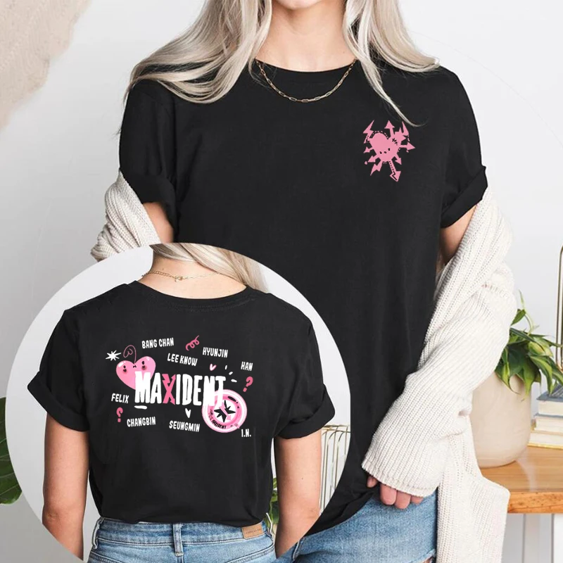 

Maxident Stray Kids Tshirt Kpop Bang Chan Lee Know Changbin Hyunjin T Shirt Straykids Women Maniac Korean Streetwear T Shirts