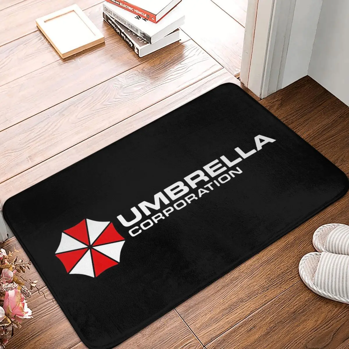 

Umbrella Corporation Non-slip Doormat Black Bath Kitchen Mat Prayer Carpet Home Pattern Decor