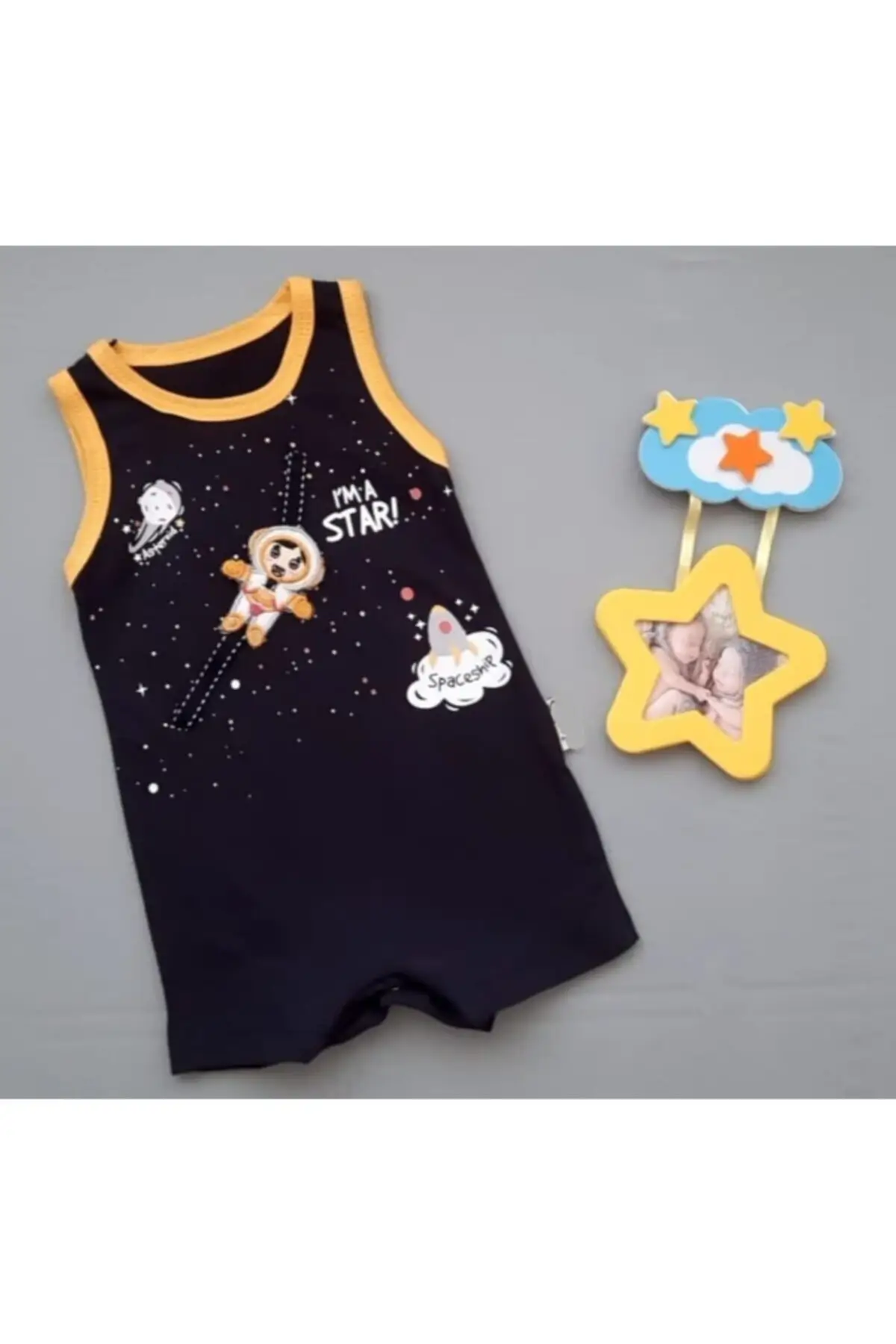 

Детский хлопковый комбинезон горчичного цвета для новорожденных девочек и мальчиков