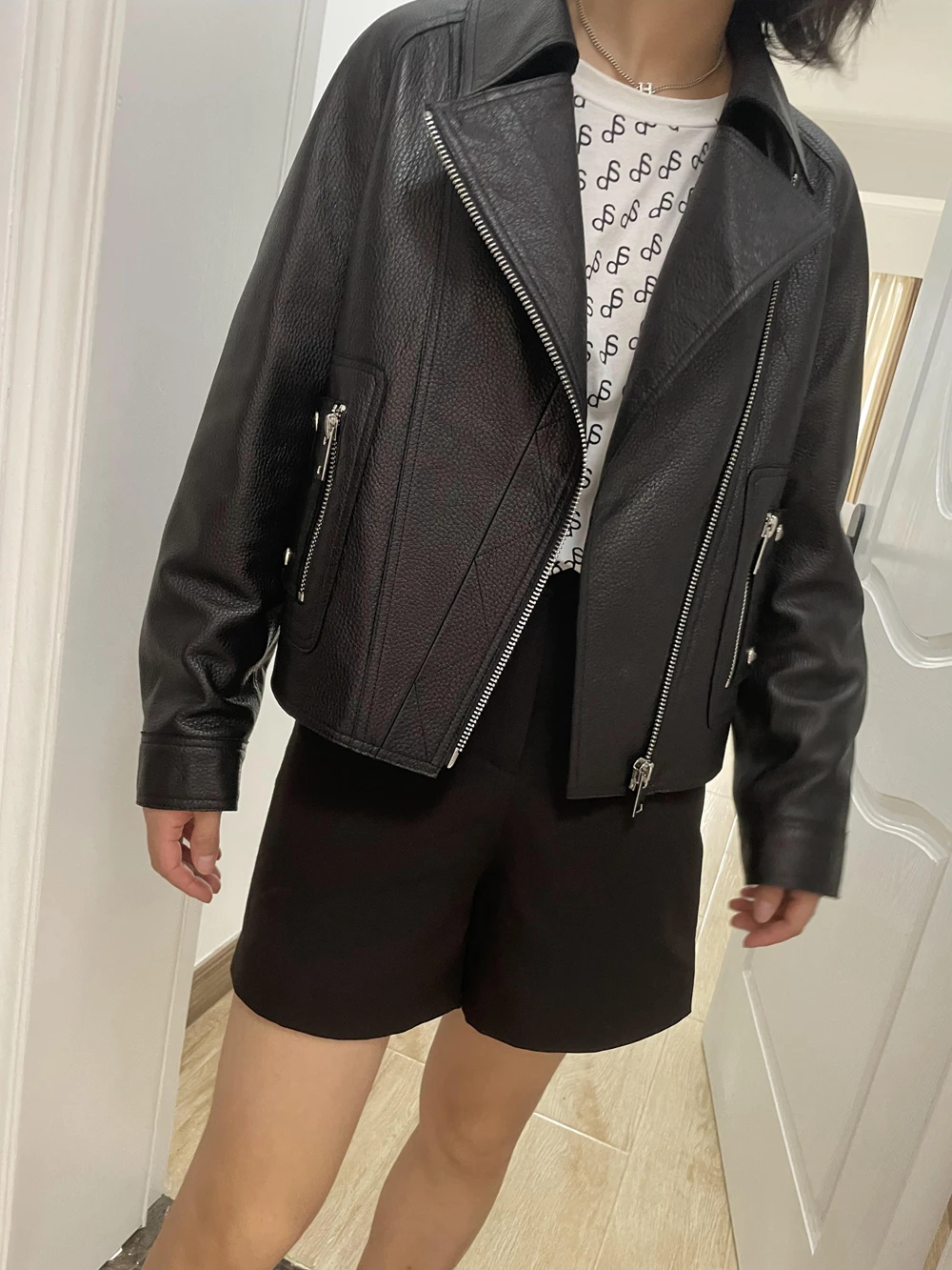 

DaJane Design Lady Jacket Real Leather Lapel Original Jacket Women Coat Sheepskin Leather Jacket