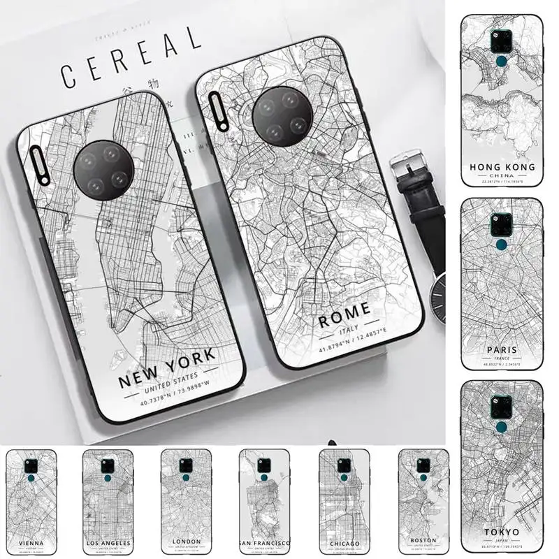 Чехол FHNBLJ для телефона с изображением Лондонской страны и городской картой Huawei