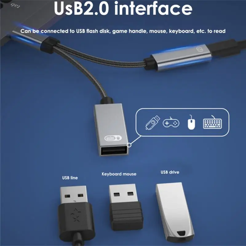 

2 In 1 USB Type C Cable 60W PD Fast Charging OTG Adapter Converter Data Sync For Laptop Mobile Phone Tablet Data Cable
