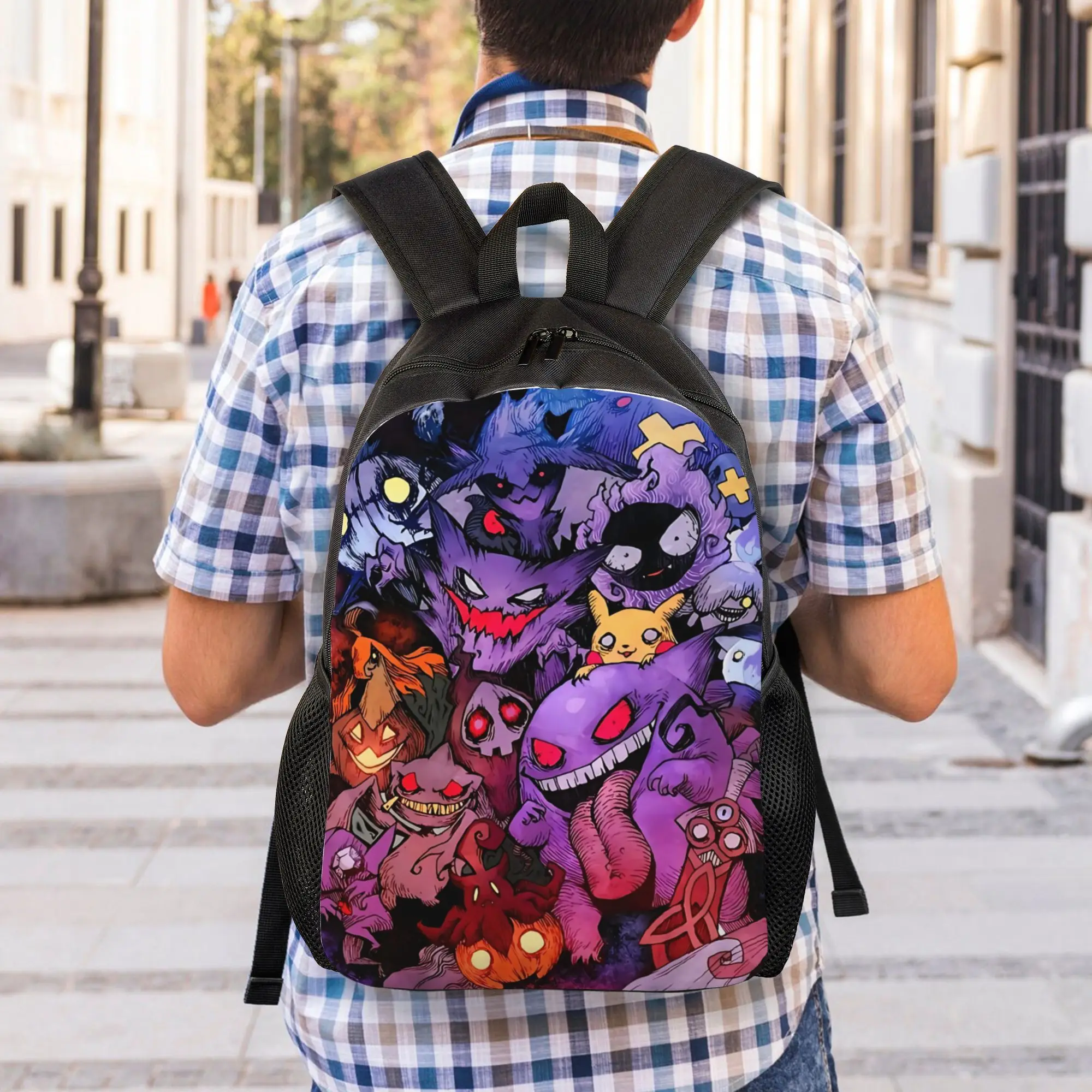 Фото Рюкзаки Pokemon Gengar, повседневные рюкзаки, офисные рюкзаки, рюкзаки большой вместимости №1