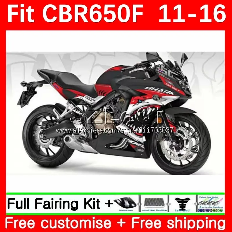 

Shark Fish Body For HONDA CBR 650F 650 CBR650 F CBR650F 11 12 13 14 15 CBR-650F 2011 2012 2013 2014 2015 2016 Fairing 41LQ.107