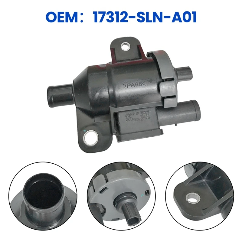 17312-SLN-A01 Автомобильный угольный канистра запорный клапан черный подходит для Honda