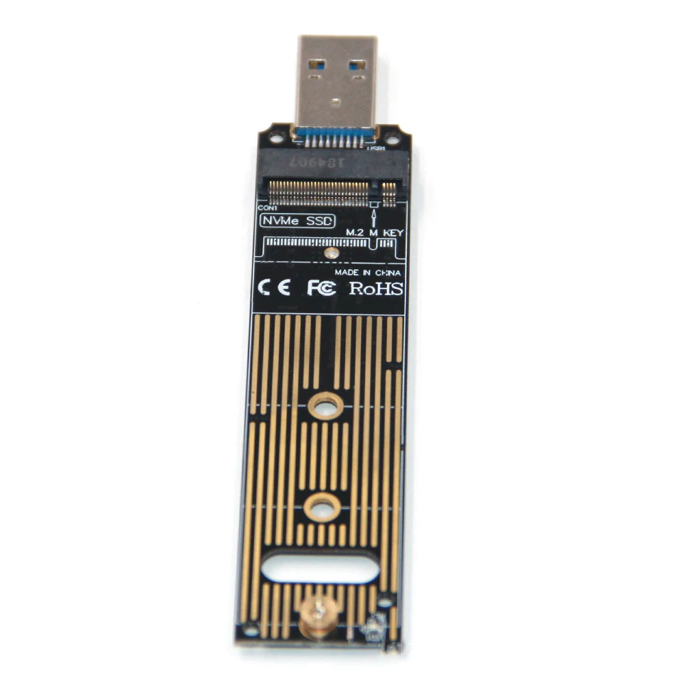 

M.2 NVMe SSD to USB 3.1 Adapter PCI-E to USB-A 3.0 Internal Converter Card 10Gbps USB3.1 Gen 2 for Samsung 970 960 for Intel SSD