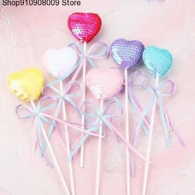 

1pc Heart Shape Happy Birthday Cake Topper Love Cake Topper for Birthday Cupcake Flag Baby Shower Party wedding decoration