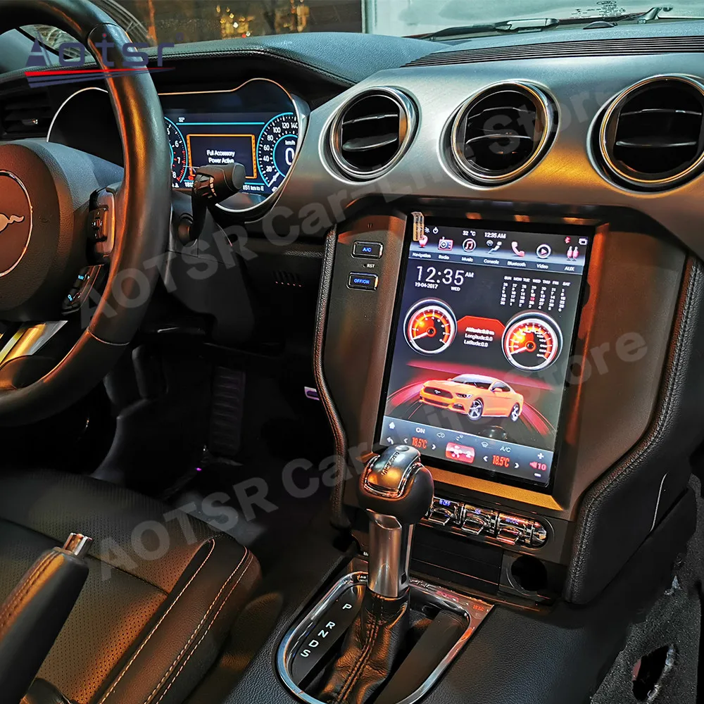 Мультимедийный стереоплеер Qualcomm с вертикальным экраном Android для Ford Mustang 2015 2016 2017