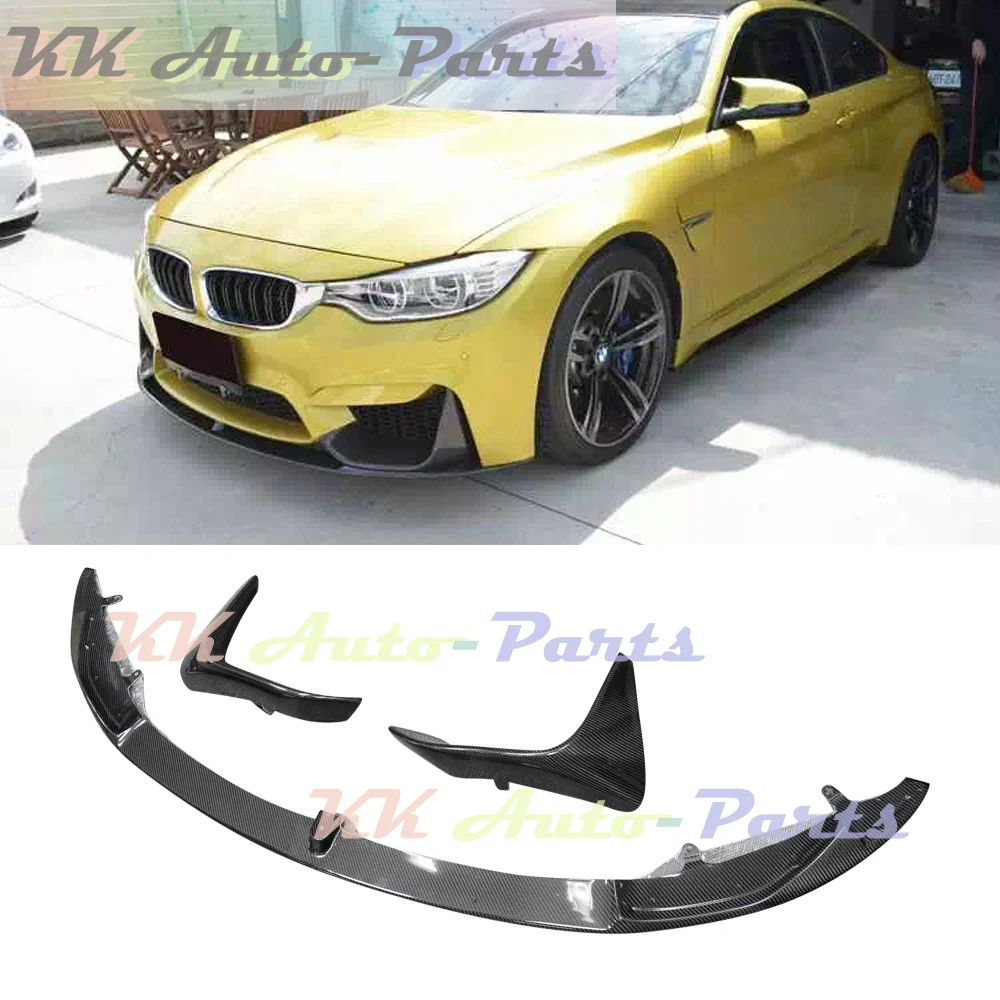 

For BMW F80 F82 F83 Auto Tuning Carbon Fiber Front Lip Spoiler Bumper Splitters M3 M4 Sedan Coupe 2014-2019