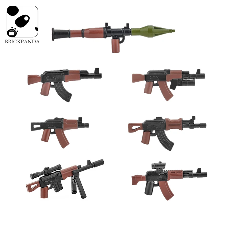 WW2 Guns AKM ролевая винтовка PPSh41 MP40 своими руками оружие строительный блок кирпичный