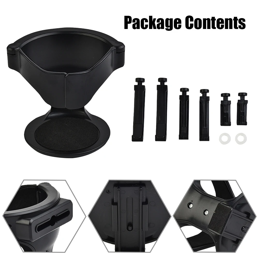 

Car Drink Cup Holder Car Cup Holder Non-slip Portable 9.6*7.3*8.6cm ABS + EVA Accessories Black Clip-on Holder