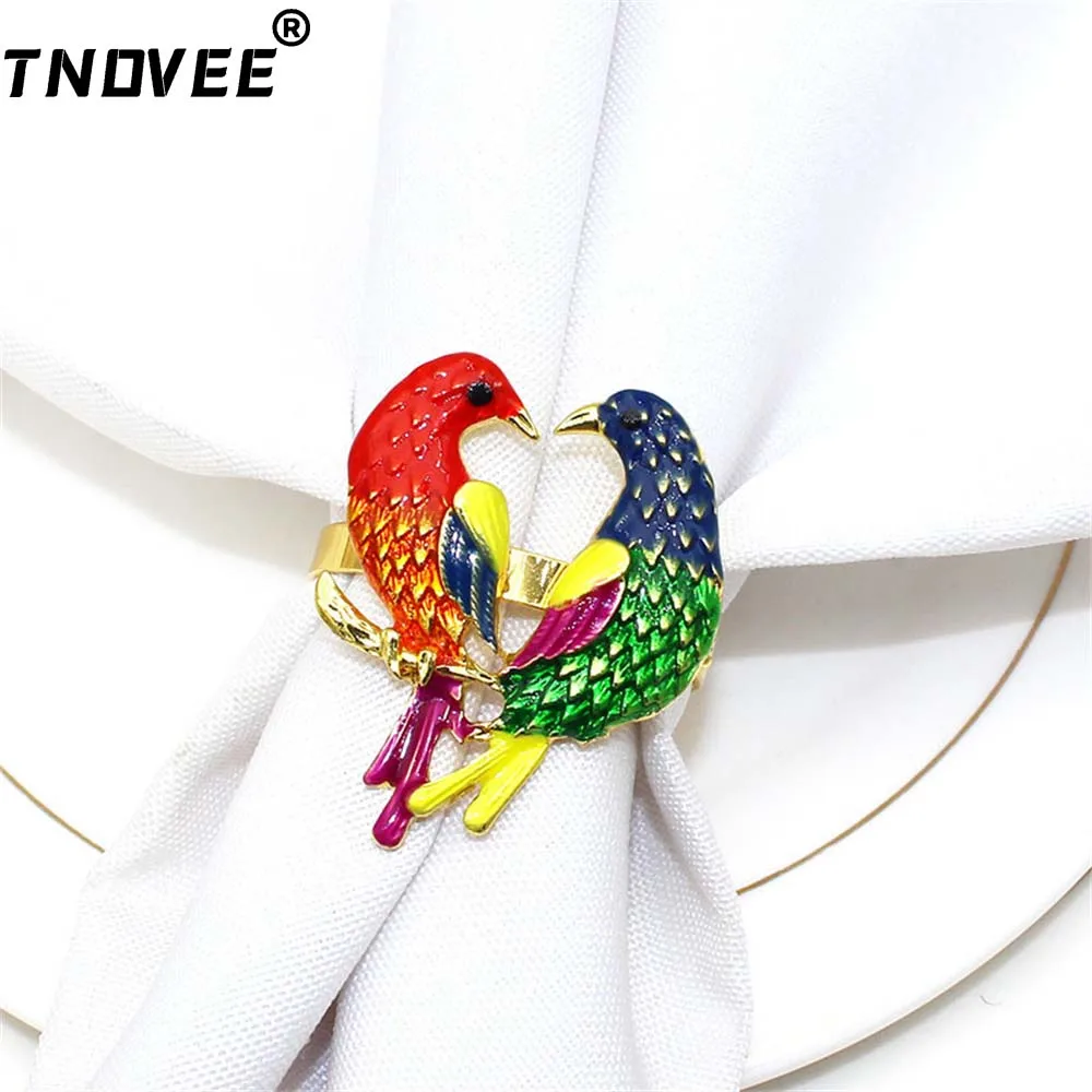 

6 шт., кольцо для салфеток в виде птицы