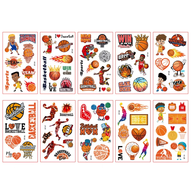 Футбол Баскетбол бейсбол Series Спортивная тату-наклейка мяч игры