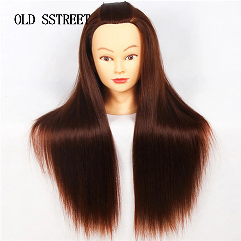 

Yaki Synthetic Female Mannequin Head 60cm Hair Hairstyles Model Hairdressing Styling Training Head For Hairdresse Manikin Edit