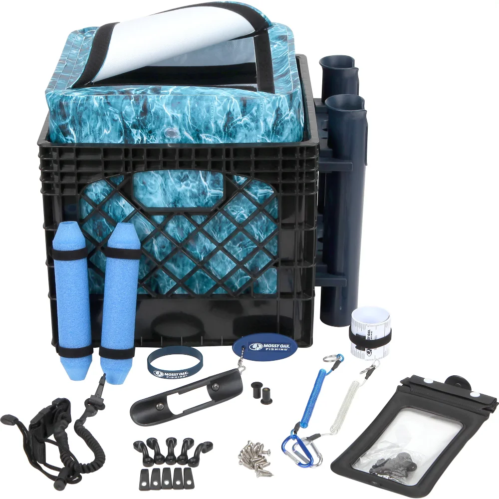 

Kayak Crate with Dry Bag and Fishing Accessories Kit, 24 Piece