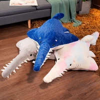 5575140cm simulation sawtooth shark big shark doll hugs ocean gift stuffed plush toys for children pillow toys birthday