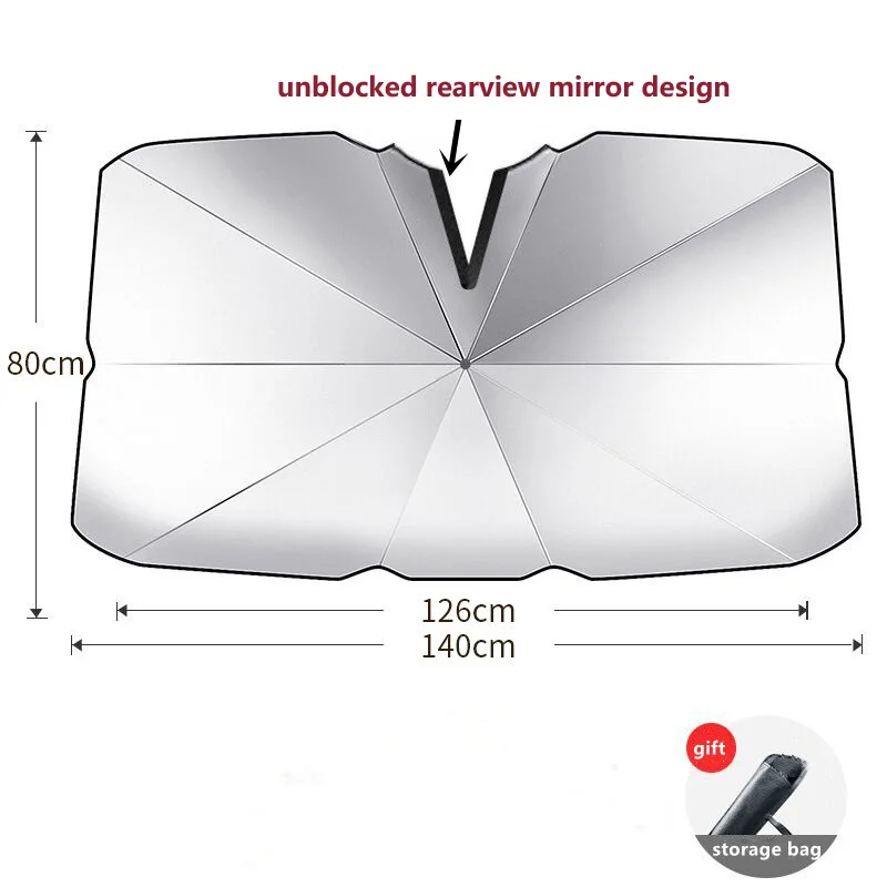 

Складной автомобильный зонт от солнца, солнцезащитный козырек на лобовое стекло, из титанового серебристого материала, летние аксессуары для защиты от солнца