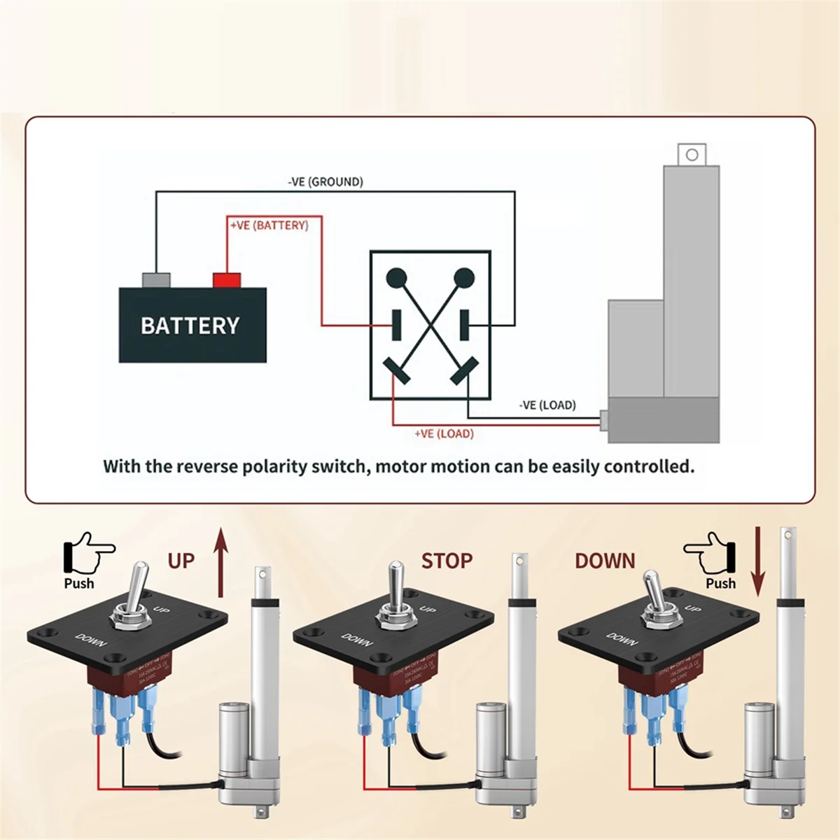 Кулисные тумблеры обратный переключатель мгновенной полярности 6-контактный