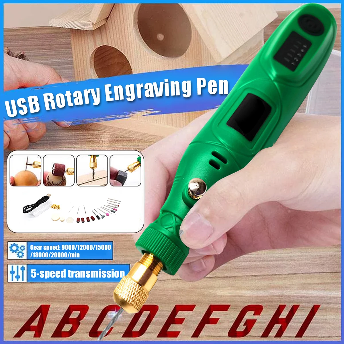 

Electric Grinder Engraving Pen Cordless Rotary Tool Mini Grinder Rechargeable Engraving Pen for Polishing Drilling Carving