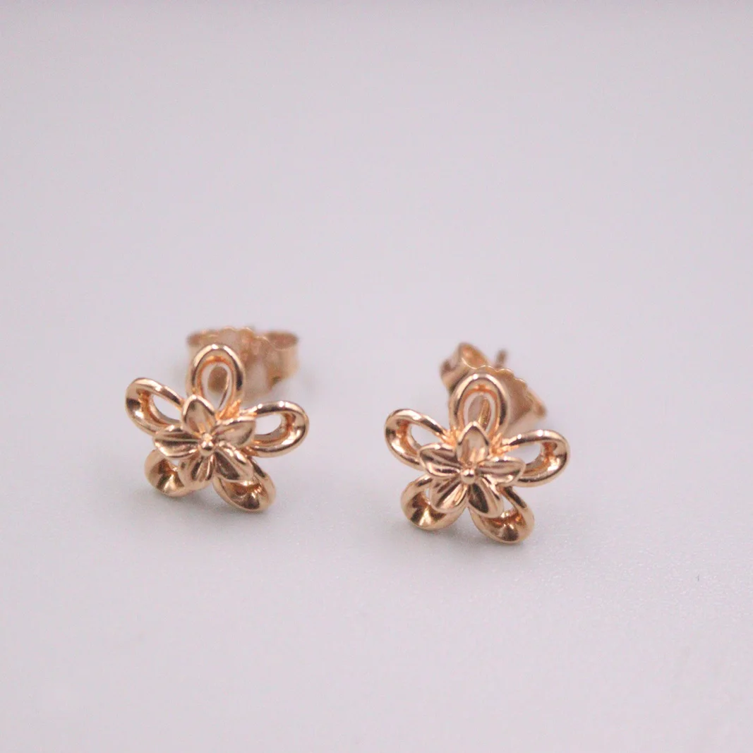 

Женские серьги-гвоздики из 18-каратного золота, 4 х8х10 мм/1,49 г
