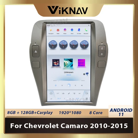 Головное устройство на Android 11 для Chevrolet Camaro, автомобильное радио 2010-2015, мультимедийный плеер для Carplay, Android, замена автомобильного стереозвука