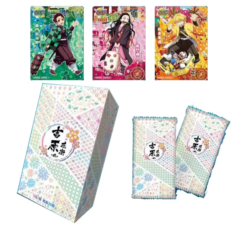 

New Demon Slayer Cards Kimetsu No Yaiba Booster Box Kamado Nezuko Kochou Shinobu Kanroji Mitsuri Rare Card Toy For Children Gift