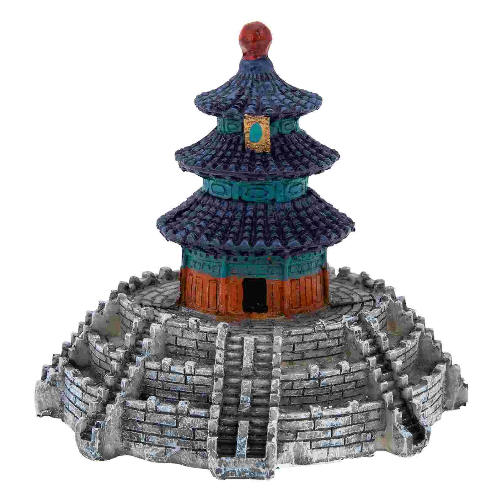 

Asian Garden Pagoda Decor Statue Zen Miniature Templeaquarium Home Landscape Micro Bonsai Thefigurines Pavilion Japanese Mini