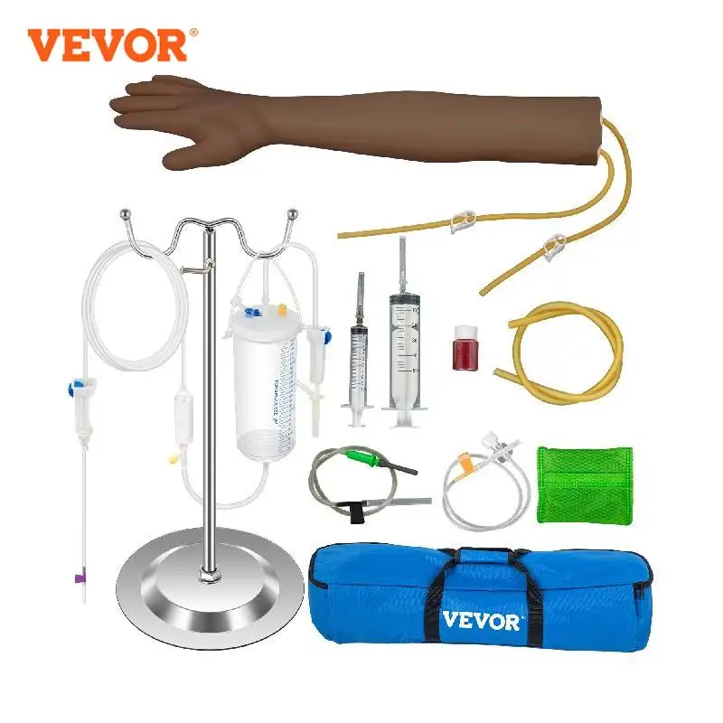 

VEVOR Intravenous Practice Arm Kit PVC High Simulation Nurse Blood Drawing Practice Injection Model Asmr Medical School Supplies