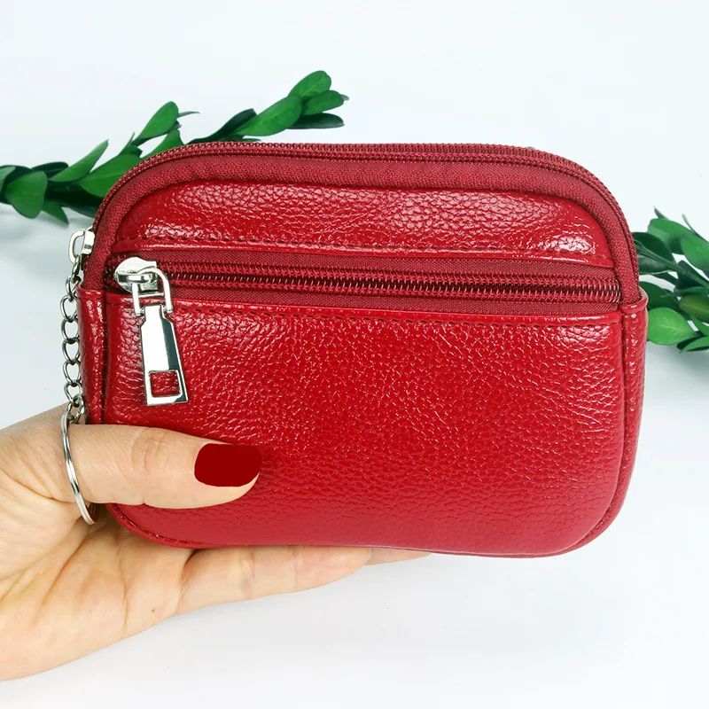 

Women Mini Wallet PU Leather Female Purse Card Holder Coin Purse Short Wallets Small Purse Zipper Keychain Clutch Bag Wallet