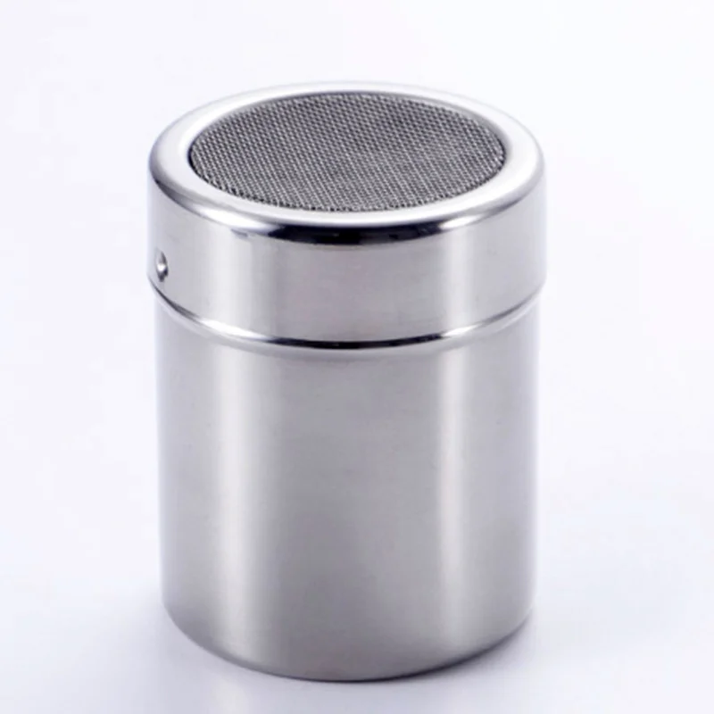 

Chocolate Shaker Lid Stainless Steel Icing Sugar Flour Cocoa Powder Coffee Sifter Cooking Tool Herb Spice Tools